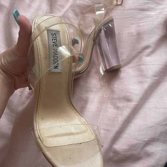 SOLD Steve Madden Clear Heels - Picture 3 of 3